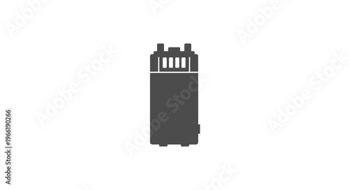 Black rectangular battery with terminals on top.