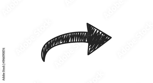 Black Arrow Pointing Right Direction Sign.