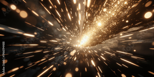 Mocha with Metallic Light Flow and Data Shards A rich mocha background with flowing metallic light beams and sparkling data