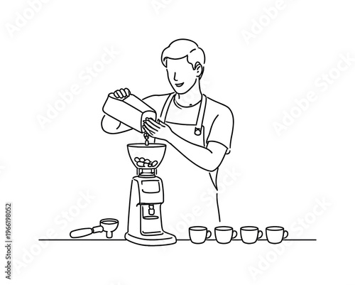 Courier riding a bicycle through a city street with a large insulated delivery backpack strapped on, one hand on the handlebar