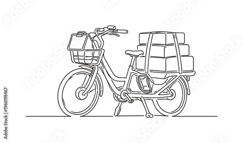 Minimalist Cargo Bicycle. Person curled up in a cushioned armchair reading an open book, soft throw blanket draped over the