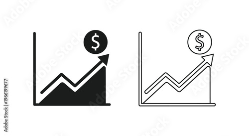 financial growth and investment icons Vector