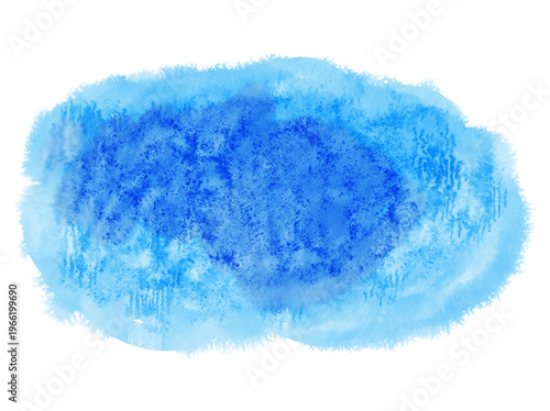 手書きの滲み水色水彩テクスチャ背景