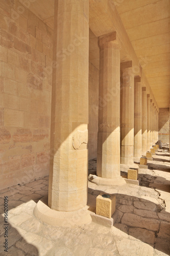 The mortuary temple of Hatshepsut  located opposite the city of Luxor, Egypt