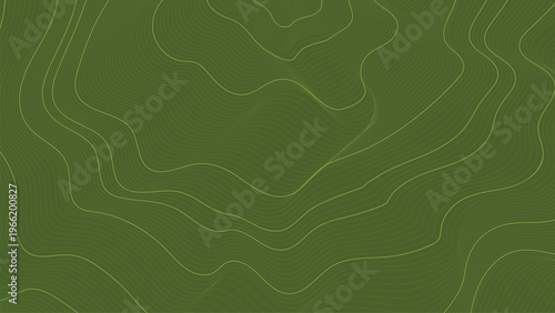 Abstract green topographic lines desktop wallpaper vector