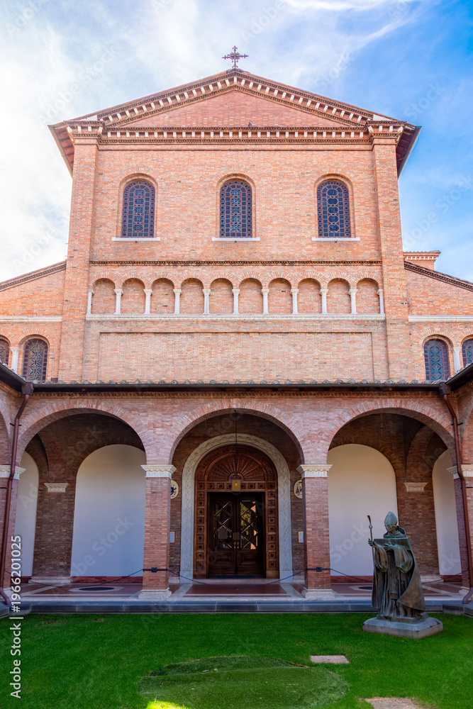 Obraz premium Sant'Anselmo all'Aventino (Saint Anselm on Aventine) - Benedictine complex on piazza Cavalieri di Malta square of Aventine Hill, Rome, Italy