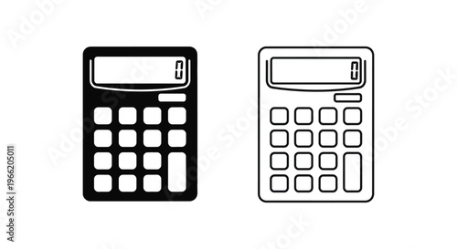 two different calculator designs side by side Vector