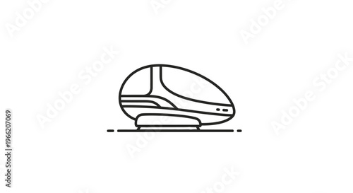 Modern Bullet Train Side View.