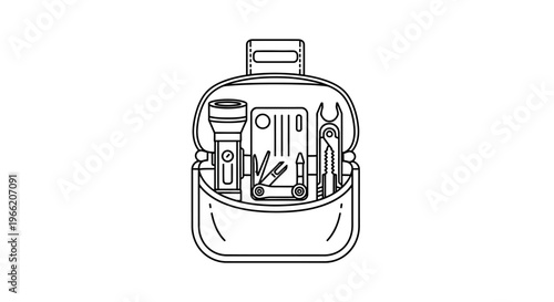 Open Tool Box with Various Tools.