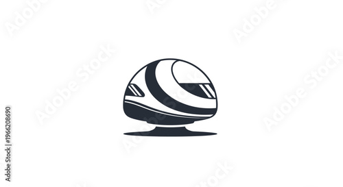 Black and white motorcycle racing helmet.