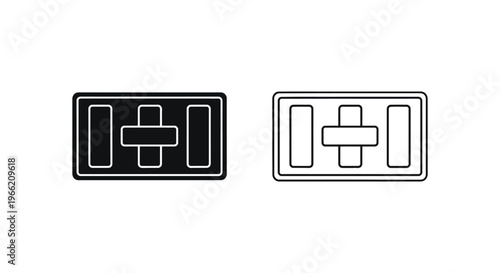 a couple of game controllers side by side Vector