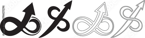 Vector illustrations of male symbols in various styles and colors