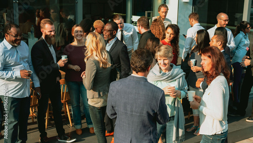 Εκτύπωση καμβά Outdoor business networking event photo