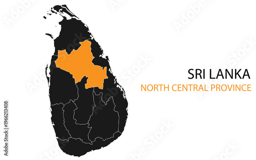 Sri Lanka png map with provinces, Sri Lanka province map, Sri Lanka North Central Province