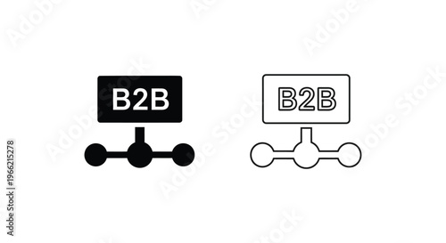 b2b business to business logo icons Vector