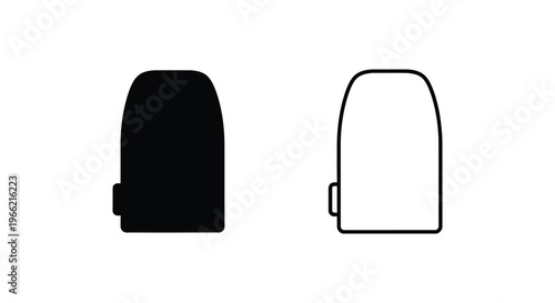 a black and white drawing of a beanie Vector
