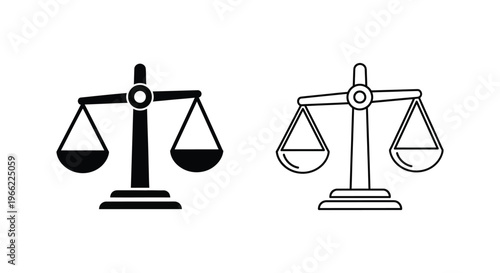 a set of two scales icons Vector