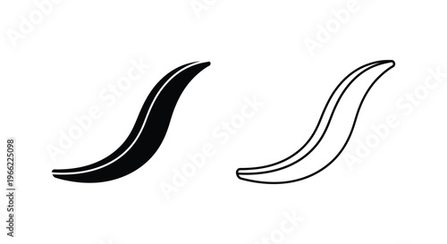 a black and white illustration of two eye lashes Vector