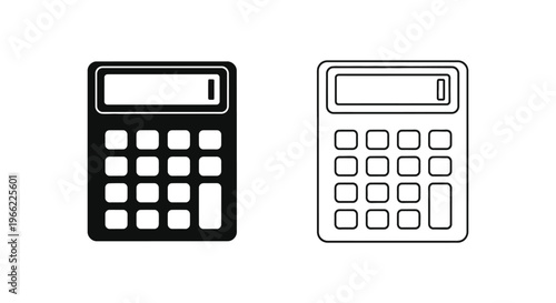two different calculator icons Vector