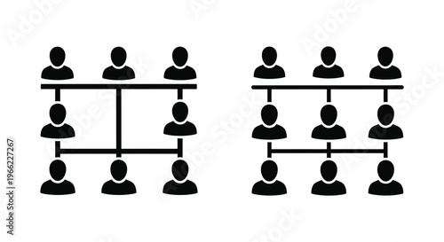 organizational chart with human resources and management Vector