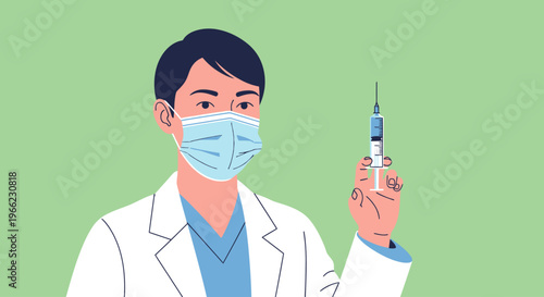 Doctor preparing vaccine for global health