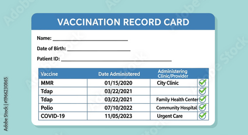 World Immunization Week Focus on Global Health Vaccination Record