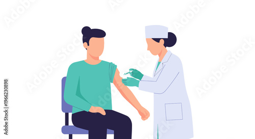 Healthcare worker giving vaccination during World Immunization Week