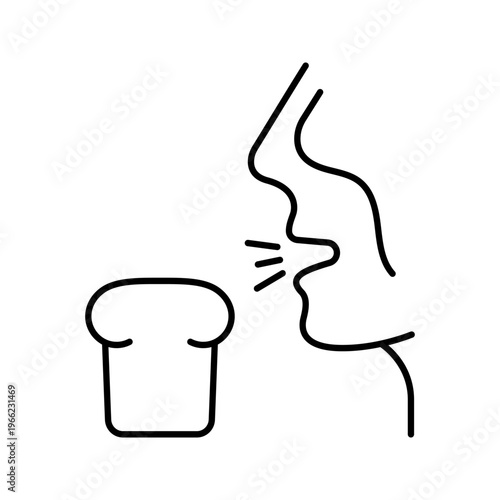 Gluten allergy icon. Healthcare and food allergy line symbol. Black and white.