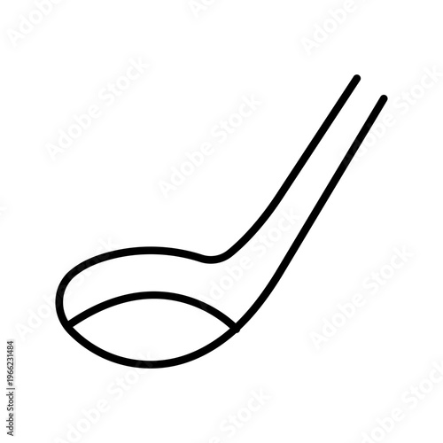 Golf putter icon. Sports and golf line symbol. Black and white.