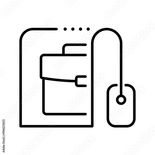 Personal ad icon. Business and classifieds line symbol. Black and white.