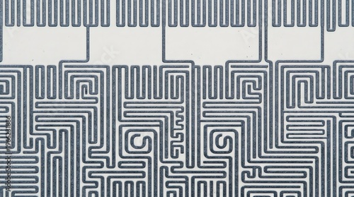 Intricate maze design. , quantum AI integration, hybrid quantum computing, quantum classical system, enterprise quantum infrastructure, quantum technology, copy space