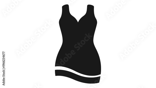 Beach cover up dress icon