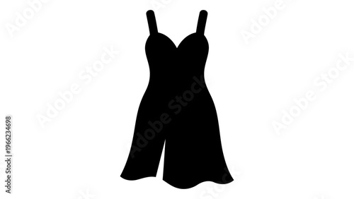 Black silhouette of a silk nightgown