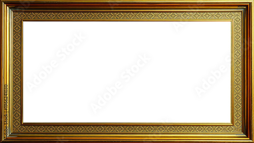 Marco Dorado Antiguo Premium Diseño Ornamental Metálico | Para Enmarcar Fotografía, Obra de Arte, Certificado, Diploma, Invitaciones, Bodas, etc.