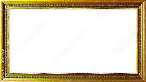 Marco Dorado Antiguo Premium Diseño Ornamental Metálico | Para Enmarcar Fotografía, Obra de Arte, Certificado, Diploma, Invitaciones, Bodas, etc.