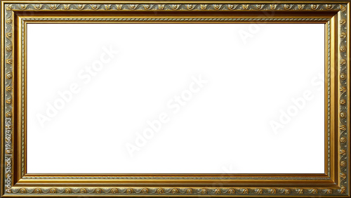 Marco Dorado Antiguo Premium Diseño Ornamental Metálico | Para Enmarcar Fotografía, Obra de Arte, Certificado, Diploma, Invitaciones, Bodas, etc.