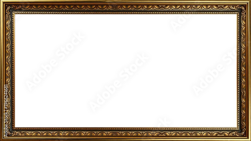 Marco Dorado Antiguo Premium Diseño Ornamental Metálico | Para Enmarcar Fotografía, Obra de Arte, Certificado, Diploma, Invitaciones, Bodas, etc.