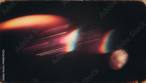light leak overlay effect with motion blur light,retro film noisy texture light leak flare on black background,abstract analog film burn light leak,Leaked camera poster photo effect mockup ai gen