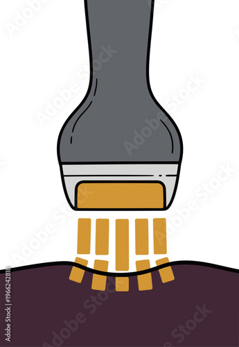 Ultrasound skin tightening technology utilizes focused sound waves to stimulate collagen production, visibly lifting and tightening skin. Modern, clean illustration.