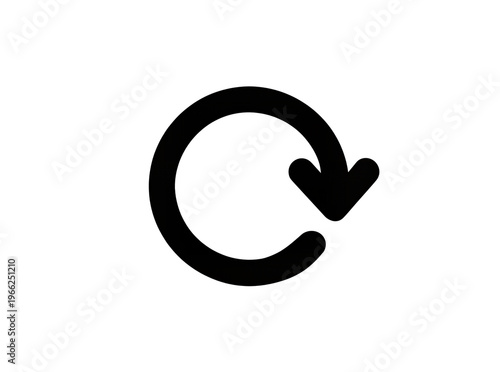 Konstfotografi Isolated refresh icon symbol with clockwise arrow motion indicating reload or up