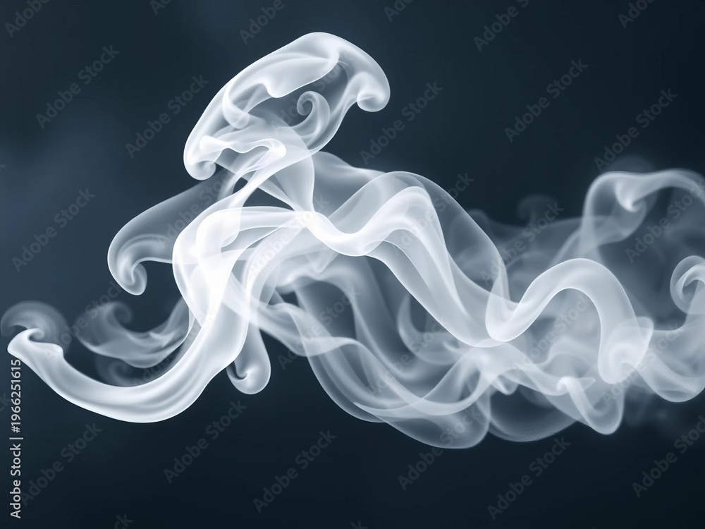 Fototapeta premium Wispy white smoke rising, ethereal, translucent, light , flow, mist