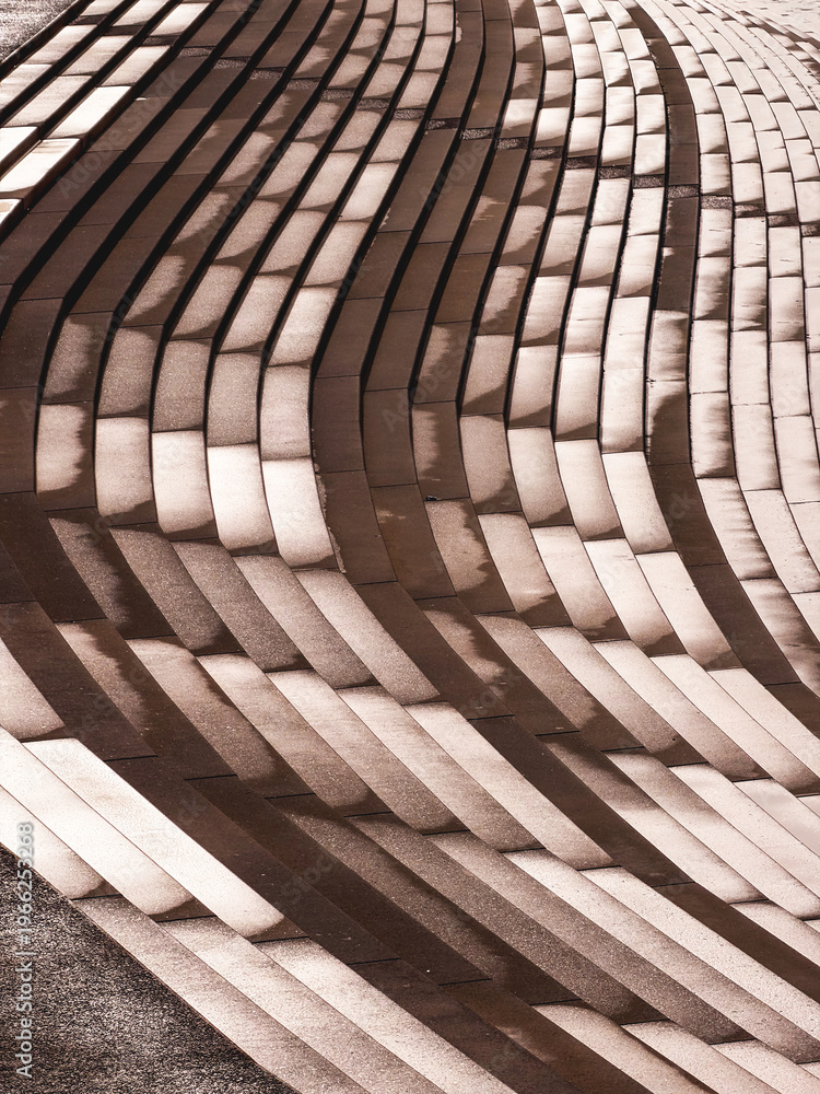 Fototapeta premium Beautiful sunlight at the Boulevard at Blackpool, UK.