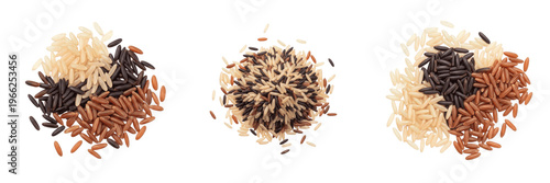 Картината върху платно Whole grain rice Oryza sativa unpolished rice bran intact brown rice healthy зер