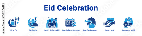 Eid Celebration Icon Banner and Collection