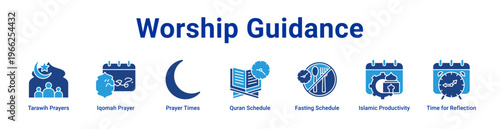 Worship Guidance Icon Banner and Collection