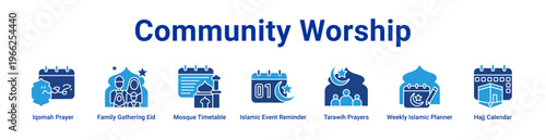 Community Worship Icon Banner and Collection