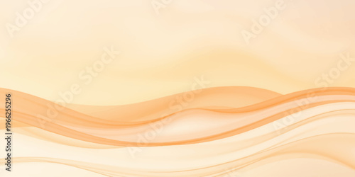 Abstract orange background featuring golden flowing silk waves with a soft satin texture and smooth light curves for a vector motion wallpaper design