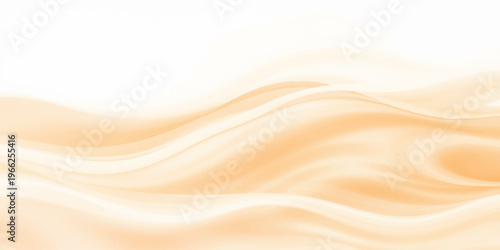 Abstract golden background with flowing silk waves and a soft satin texture creates a smooth motion design for a luxury fabric backdrop