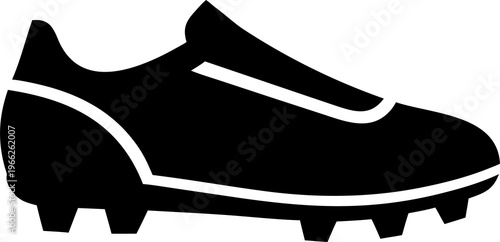 Modern Football Boot Low Profile Silhouette Icon