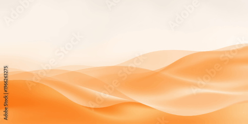 Abstract wave background of sand dunes in the Sahara desert landscape under a hot sunset sky captures the dry heat of a summer adventure through the arid Moroccan nature